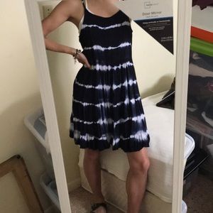 Blue tie dye dress